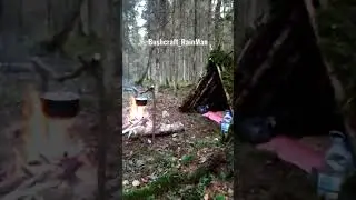 Bushcraft | Одиночная ночёвка в лесу, бушкрафт.