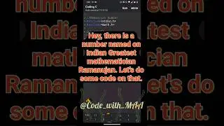 #38 || Ramanujan Number || #coding #tech #c_programming #codingchallenge #education #edutech #c