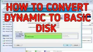 How to Convert Dynamic to Basic Disk