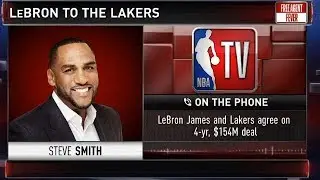 Steve Smith reacts to LeBron James signing 4-year deal with the Lakers | NBA GameTime