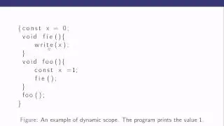 Programming Languages: Scope rules - 2
