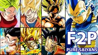 F2P Pure Saiyans | Dbz Dokkan Battle