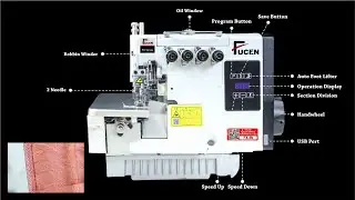 FX-5N: Super high speed Direct Drive, 5 Thread Overlock Machine With Inbuilt Control Panel