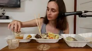 Favorite Vietnamese Food - Vermicelli Bun, Beef Cold Rolls ~ Whispered Have Lunch With Me ASMR!