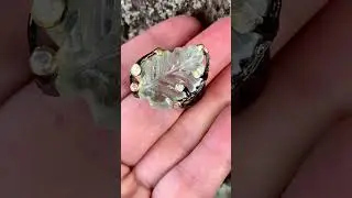 Серебряное кольцо с аквамарином, 17 размер