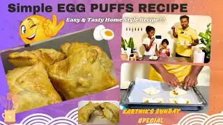 Bakery Style Homemade Egg Puff | Simple Muttai Puffs Pastry | Quick Easy Snacks Recipe Tamil | 4K