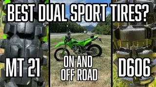 Are These the BEST Dual Sport Tires? Pirelli MT 21 and Dunlop 606 | KLX 300 On and Off Road Review