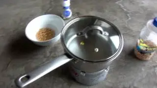 Making Popcorn with an Alcohol Stove