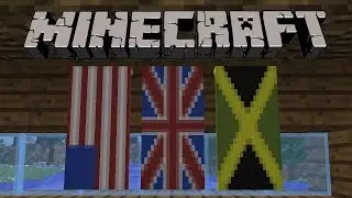 How To Make Union Jack (UK) Flag, American Flag and Jamaican Flag in Minecraft 1.8 - Banner Tutorial