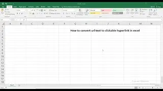 How to convert url text to clickable hyperlink in excel
