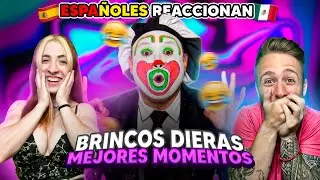 ESPAÑOLES REACCIONAN a los MEJORES MOMENTOS de BRINCOS DIERAS *Super Gracioso*