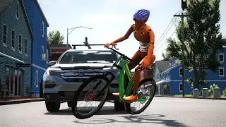 Realistic Motorbike and Bicycle Crashes - BeamNG Drive