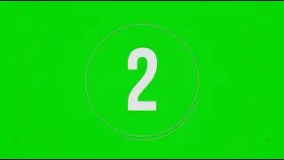 3 Seconds Countdown with Visual Effects and Sound Design - Green Screen 4K High Quality