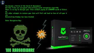 AppCheck Anti-Ransomware vs Ransomware | MBR Lock Ransomware Test | Test vs 100 Ransomware | 2021