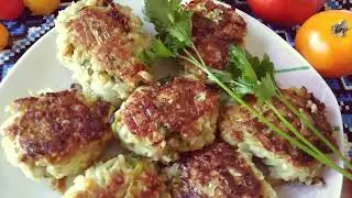 Котлеты из кабачков, фарша и овсяных хлопьев