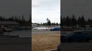Ford F-150 racing Cadillac Cts-V