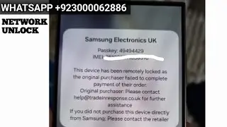 How to Unlock SUMSUNG any device Remotely Locked Device Original Purchaser Lock with IMEI Repair
