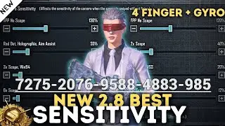 NEW UPDATE 2.8.0 !! BEST SENSITIVITY CODE + CONTROL SETTINGS PUBG MOBILE/BGMI IPHONE XR