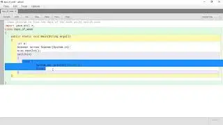 BlueJ Environment Java Programming Claas 9 ICSE Switch Program for Identifying Days of the Week