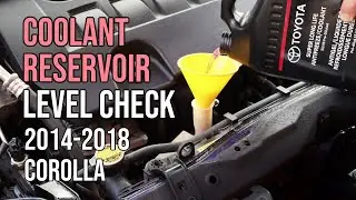 Coolant Reservoir Level Check & Top Up, 2014-2018 Toyota Corolla