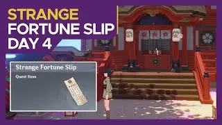 [World Quest Guide] Strange Fortune Slip - Day 4 | Inazuma and Narukami Shrine | Genshin Impact 2.4
