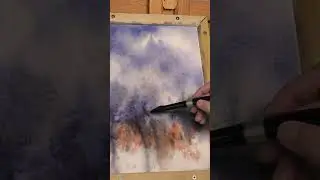 Misty Rise Mountain Spontaneous Watercolor #archespaper #watercolorlandscape
