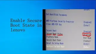Enable secure boot status in lenovo | Not secure boot | Simple Bios setting
