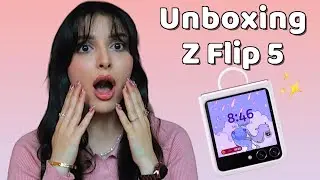 Samsung Galaxy Z Flip 5 Aesthetic Unboxing & Accessories 💜✨️