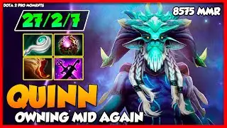 QUINN Leshrac Mid - IMBA TRAVEL BUILD - Dota 2 Pro Moments