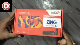 #dish tv zing super FTA hd box unbox and 2 yaer free 190 plus channel add  channel