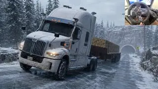 Driving a 40-Ton Western Star 57X on PURE ICE | SnowRunner