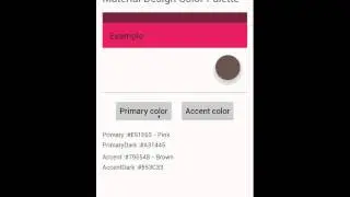 App Material Design Color Palette