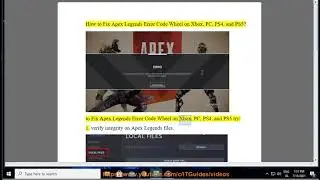 Fix Apex Legends Error Code Wheel on Xbox/Windows/PS4/PS5