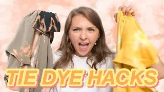 TESTING DIY TIE DYE HACKS - BLEACH & TURMERIC | Slow Fashion Week - Emily Louse