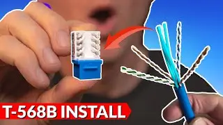 HOW TO INSTALL T-568B DIAGRAM - CAT6 KEYSTONE