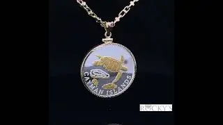 Cayman Coin Pendent-Gold