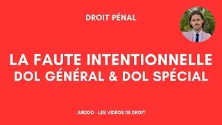 La faute intentionnelle en droit pénal - Dol général et dol spécial