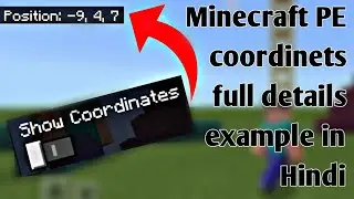 Minecraft pocket edition coordinets full details example in Hindi