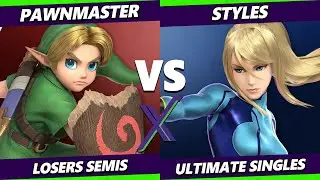 S@X 561 LOSERS SEMIS - PawnMaster (Young Link) Vs. Styles (ZSS) Smash Ultimate - SSBU