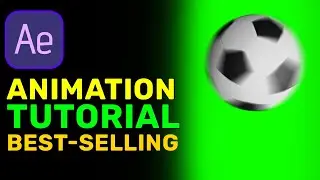 How to Animate Football in After Effects  | Quick Tutorial  |  Football kick Animation Green Screen