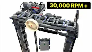 Gravity Powered Spinning Lego Wheel. 30,000 + RPM!