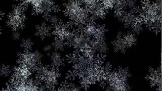 Футаж снег и снежинки 000287