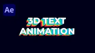 3D Text Effect using After Effect 