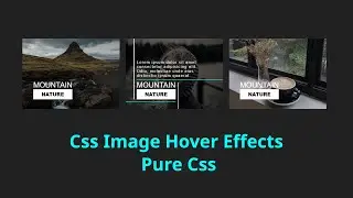 Css Image Hover Effects - Pure Css Tutorial - How To Create Image Hover      Overlay Effects