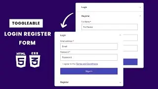 Login Registration Form In HTML CSS | Login Form HTML CSS