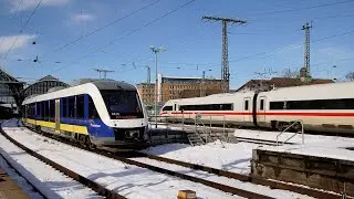 Schnee am Bremer Hauptbahnhof (4K)