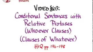 §63 Conditional Sentences with Relative Protases