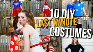 TEN Last Minute DIY Halloween Costumes! Easy, Cheap, & Quick Costume Ideas!
