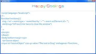 JavaScript | 'onDragOver' Event