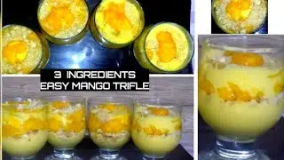 MANGO TRIFLE RECIPE | Only 3 Ingredients | Easy And Quick Mango Trifle Recipe In Urdu Hindi